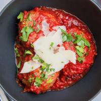 Meatballs · beef meatballs served with marinara and parmesan GF