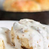 World'S Best Biscuits 'N Gravy · Shockingly good biscuits, baked fresh in house every day, smothered in arguably the best cou...
