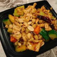 Kung Pao Chicken Dinner · Spicy. Served with rice.