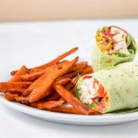 Southwest Chicken Wrap (Hot) Sandwiches · Grilled, chicken breast, lettuce, and tomato, topped with pepper Jack cheese, chipotle ranch...