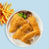 Classic Crispy Tenders · Chicken tenders breaded and fried until golden brown. Served with your choice of dipping sau...