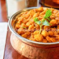Channa Masala · Chick peas cooked with special masala sauce.
