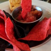 Chips & Salsa · Vegan, gluten free. Corn tortilla chips with our house-made acre salsa.