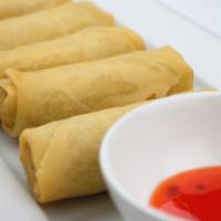 Spring Rolls · Comes with cabbage, carrot, green beans, onions and mushrooms.