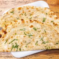 Garlic Naan · Stuffed Naan, Garlic, and Indian Cheese (Paneer).