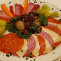Traditional · Aged salami, prosciutto, pepperoni, provolone cheese, Kalamata olives, pepperocini, capers, ...