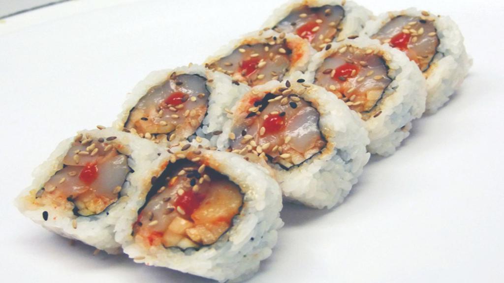 Spicy Albacore Roll · Spicy albacore, avocado, and cucumber rolled up in seaweed and fresh sushi rice.