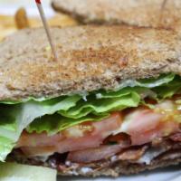 Blt · Thick, smoked bacon with lettuce, tomato and mayo on choice of bread. Add avocado or fried e...