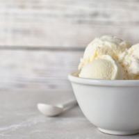 Vanilla Ice Cream · A pint of Madagascar vanilla bean icecream.