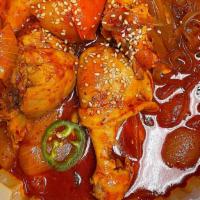 Braised Spicy Chicken + 2 Rice (Dak-Bokkeum-Tang) · 