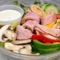 Chef Salad · Turkey, ham, choice of cheese.