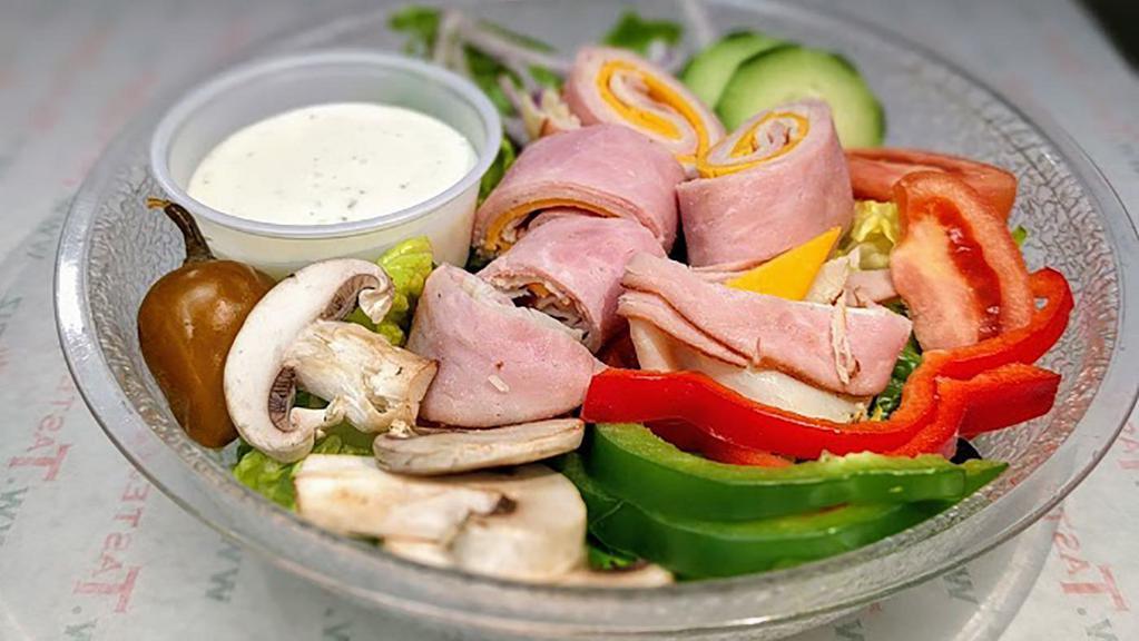 Chef Salad · Turkey, ham, choice of cheese.