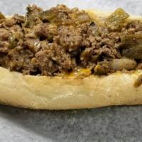 Green Chile Philly · Specialty. Grilled onions, hatch green chile, cheddar.