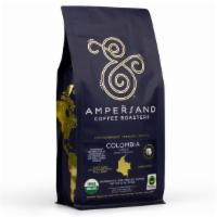 Colombia Coffee, Ground, Organic Fair Trade · 12 oz. Bag, Dark Roast, Deep Dark Chocolate with Full Body