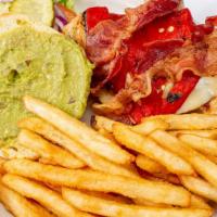 Southwest Chicken Breast · Grilled chicken breast, pueblo chiles and guacamole, bacon and cheese.