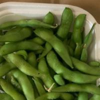Edamame · Soy beans in the pod. Packed with protein and fun to eat.