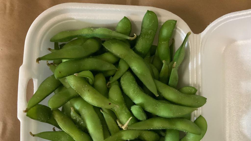 Edamame · Soy beans in the pod. Packed with protein and fun to eat.