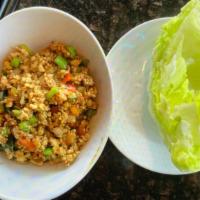 Lettuce Wraps · Stir fried minced chicken in our fabulous special sauce, wrapped in crispy lettuce.