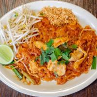 Pad Thai Noodles Bowl · Rice noodles, bean sprout, onions, eggs and house sauce.