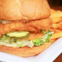 Classic Crispy Chicken Sandwich (D) · All natural chicken breast hand dipped in house made seasonings and fried to a golden crisp....