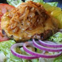 Cheeseburger Bowl (D) · “the ultimate “bunless” burger”. Fresh romaine lettuce tossed in our house-made salsa ranch ...