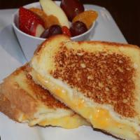 Grilled Cheese · American cheese melted and toasted on fresh French bread.  Served with choice of side.