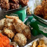 60 Crispy Boneless Wings Party Box · Party-size, ready-to-go boxes of 90 Crispy boneless wings tossed with up to 6 wing flavors a...