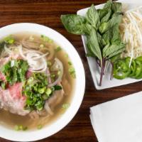 Beef Steak Pho (Phở Tái) · * Contain Raw Meat
* Can be cooked to well-done. If you preferred it, please have it noted i...