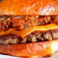 Chili Burger (Item) · ¼ lb beef, chili. Extra patty for an additional cost. Onions upon request. Add cheese and ja...