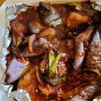 Szechuan Eggplant With Pork · Hot and spicy.