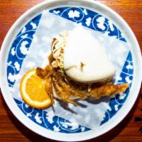 Spider Bao · Soft-shell crab, house slaw, steamed bun