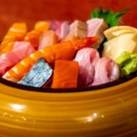 Chirashi · 15 pieces of fresh Sashimi Over Sushi Rice