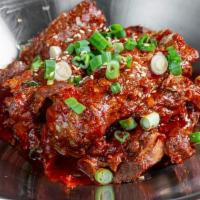 매운 돼지갈비찜 / Spicy Pork Short Ribs · Korean spicy pork short ribs braised to perfection in gochujang and soy sauce.