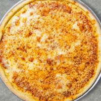 Miss Cheese Pizza · Fresh tomato sauce, shredded mozzarella and extra-virgin olive oil baked on a hand-tossed do...