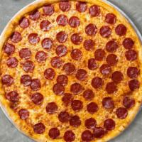 Pepperoni Point Pizza · Pepperoni and mozzarella cheese baked on a hand-tossed dough