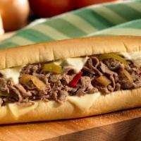 Italian Cheesesteak Sub · Grilled beef, sautéed bell peppers, onions, mushrooms and provolone cheese.