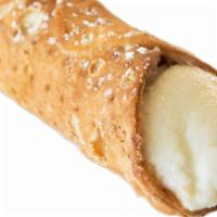 Cannoli · Sicilian pastry stuffed with sweet cream, mascarpone and semi sweet chocolate chips, and dus...