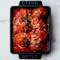 Sicilian Meatballs · Pomodoro sauce, grana padano, olive oil, herbs.