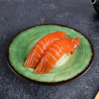Salmon Nigiri · Slice of salmon. (2 Pieces).