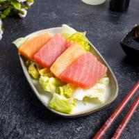 Salmon Sashimi · 8 pieces salmon sashimi.