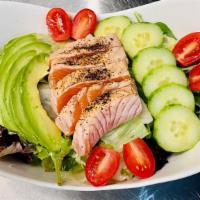 Nori Sashimi Salad · Special nori salad with choice of protein (seared tuna sashimi or seared salmon sashimi).