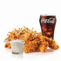 5 Piece - Hand-Breaded Chicken Tenders™  Combo · Premium, all-white meat chicken, hand dipped in buttermilk, lightly breaded and fried to a g...