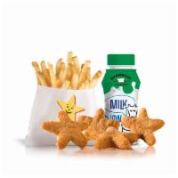 Chicken Stars™ Kid'S Meal · 4-piece crispy star-shaped chicken nuggets with the choice of dipping sauce. Served with kid...