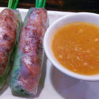 Gỏi Cuốn Nem Nướng · Vietnamese Grilled Pork Sausage Spring Rolls