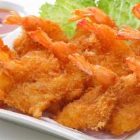 Tôm Chiên Giòn · 5 pieces.  Fried shrimps.