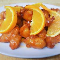 Orange Chicken · Lightly fried, seasoned with wine, spicy and oriental orange peel. Hot and spicy.