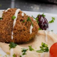 Falafel Ball · Delicious golden falafel balls quickly deep fried (does not include olives tomato or hummus)