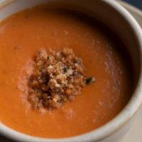 Cup Of Tomato Soup · Oregano breadcrumbs.
