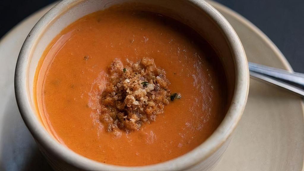 Cup Of Tomato Soup · Oregano breadcrumbs.