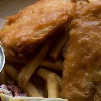 Fish & Chips · Alaska true cod, cole slaw, house-herbed tartar sauce.. We charge 20% more for items on ALL ...